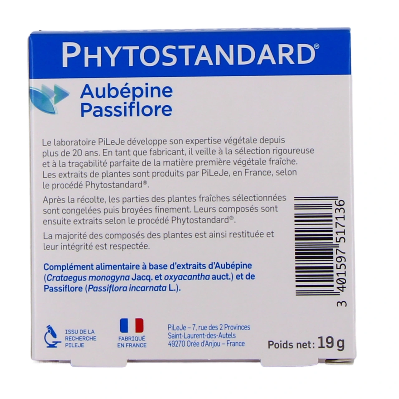 Pileje Phytostandard Aubépine Passiflore 30 comprimés - Vue 3