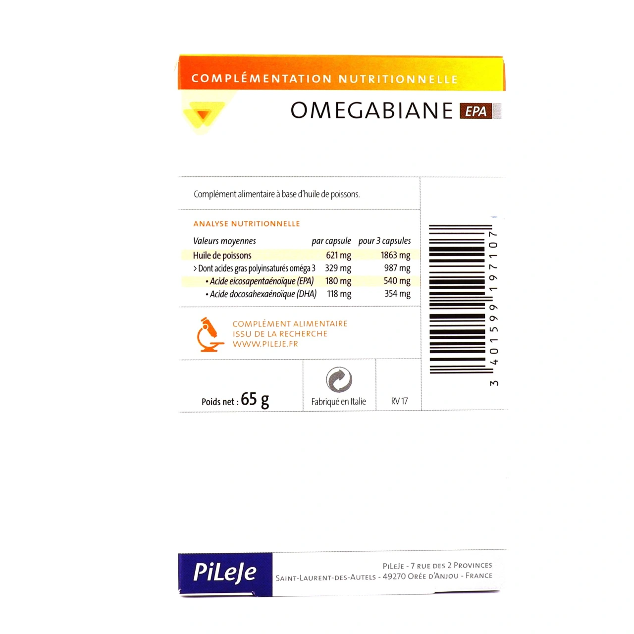 Pileje Omegabiane EPA - Vue 4