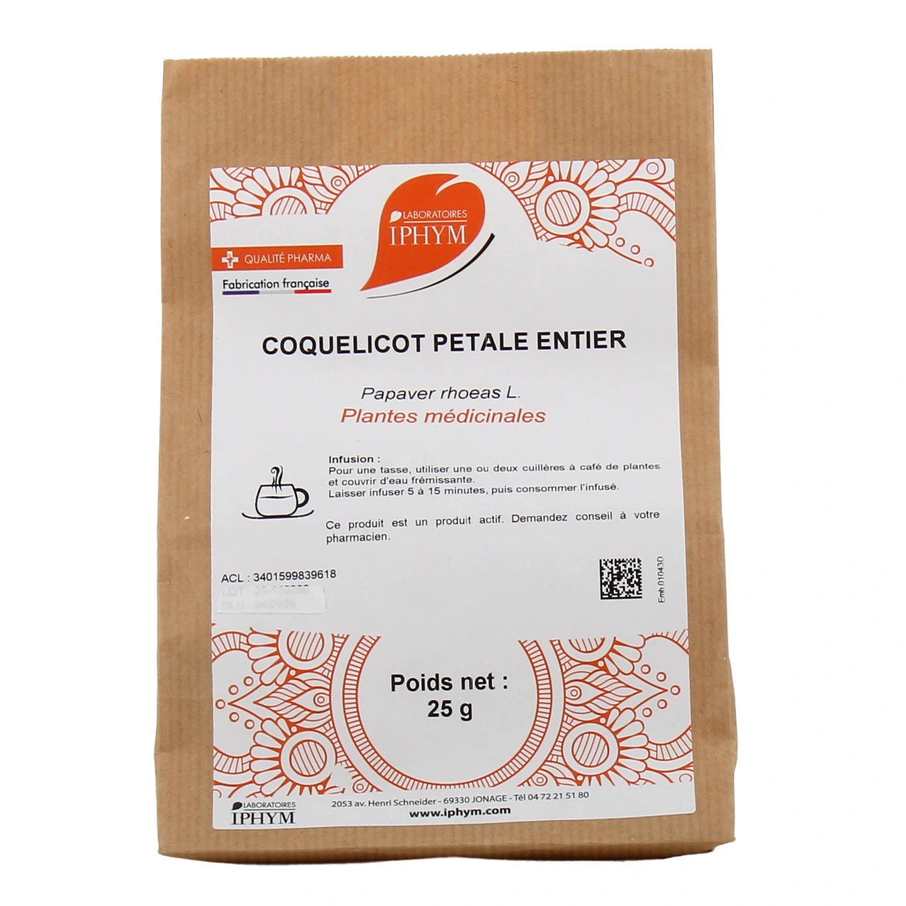 Iphym Coquelicot Pétale Entier - Vue 2