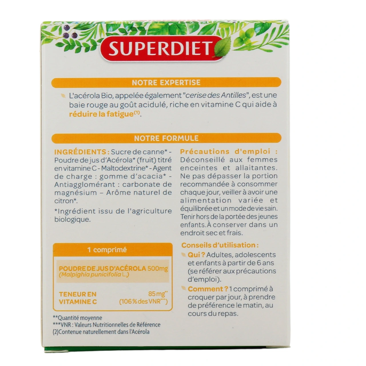 Super Diet Acérola 500 Bio - Vue 5
