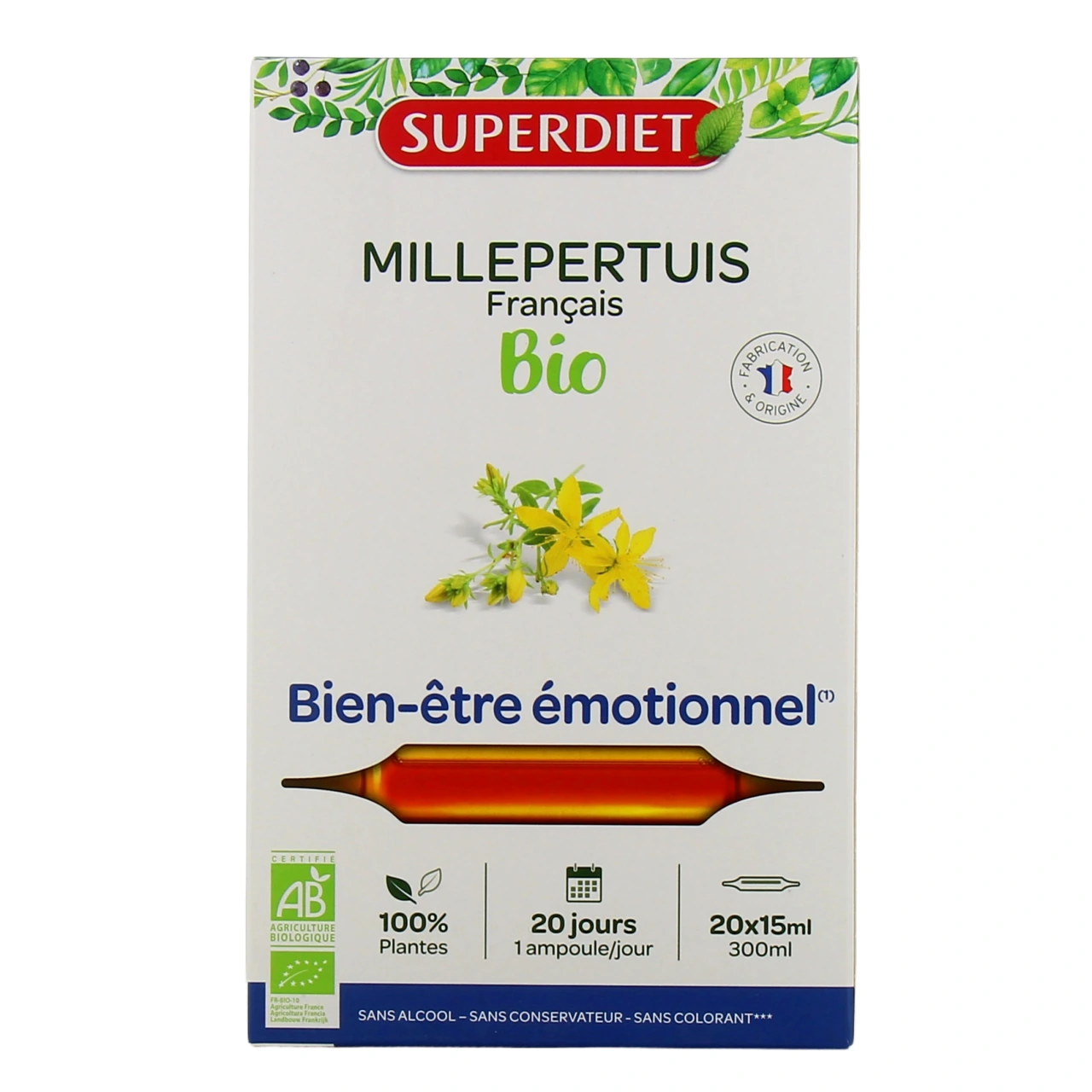 Super Diet Millepertuis Bio 20 ampoules - Vue 2