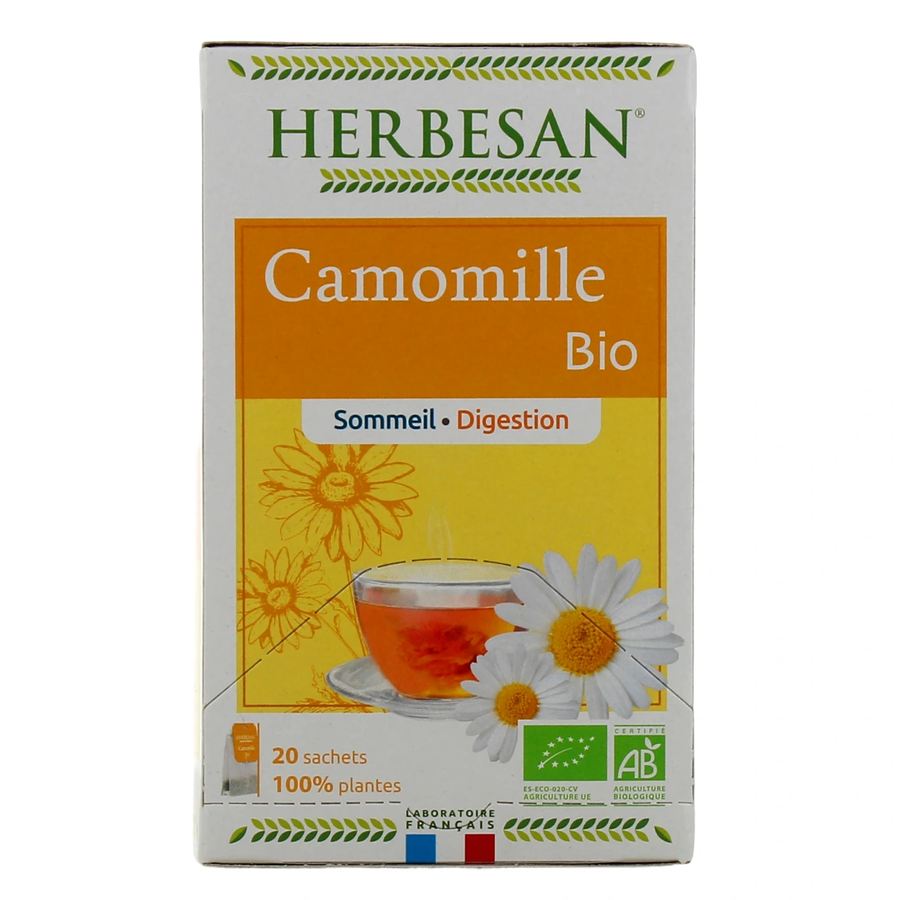 Herbesan Infusion Camomille Bio Sommeil Digestion - Vue 5