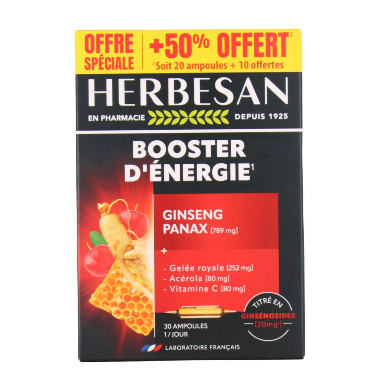 Herbesan Panax Ginseng Tonus et Énergie - Vue 2