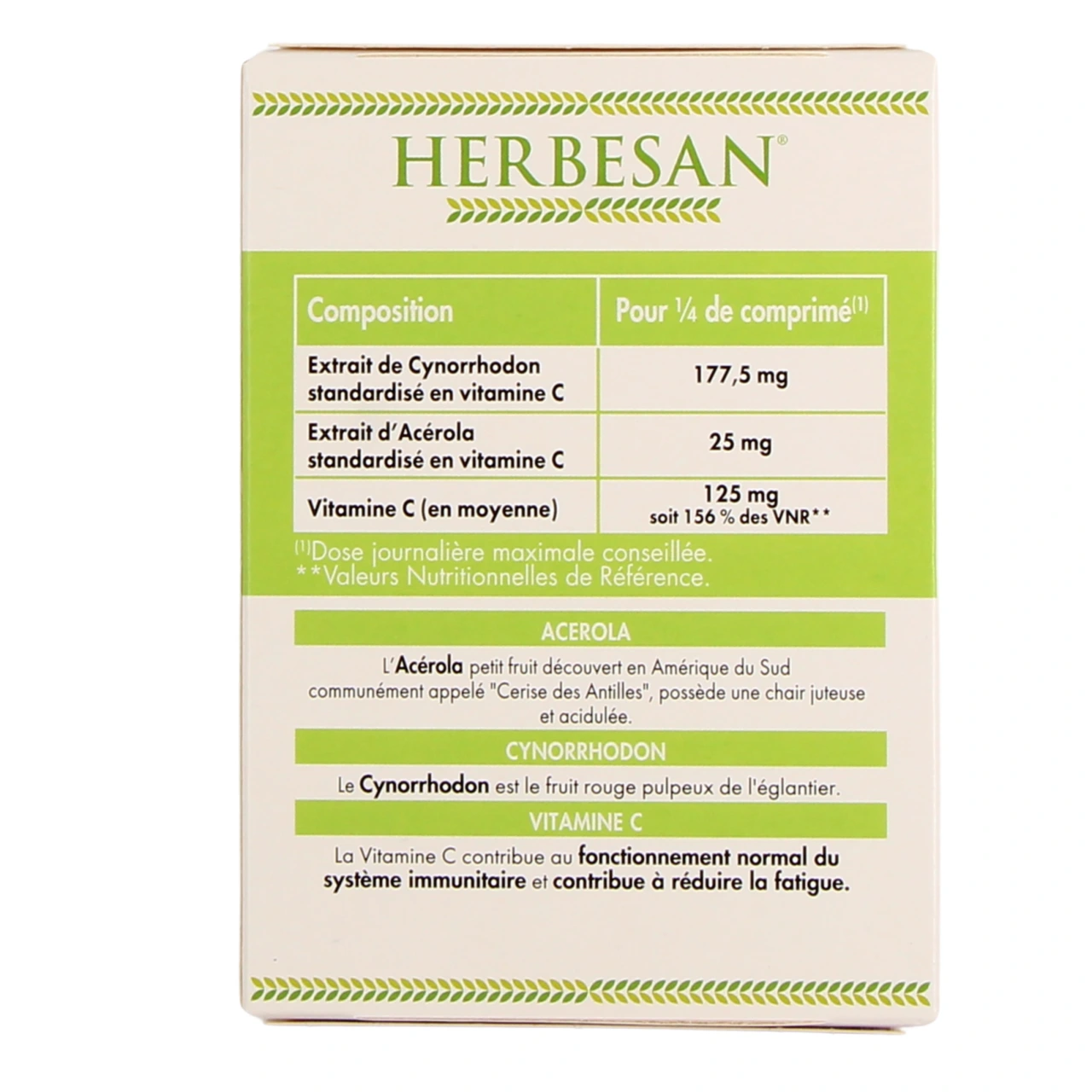 Herbesan Acérola premium vitamine c 500 - Vue 3