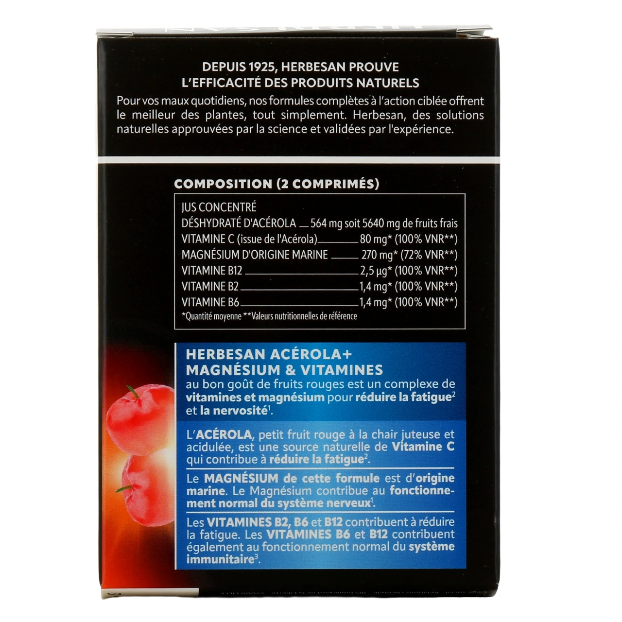 Herbesan Acerola+ Magnésium & Vitamines - Vue 3