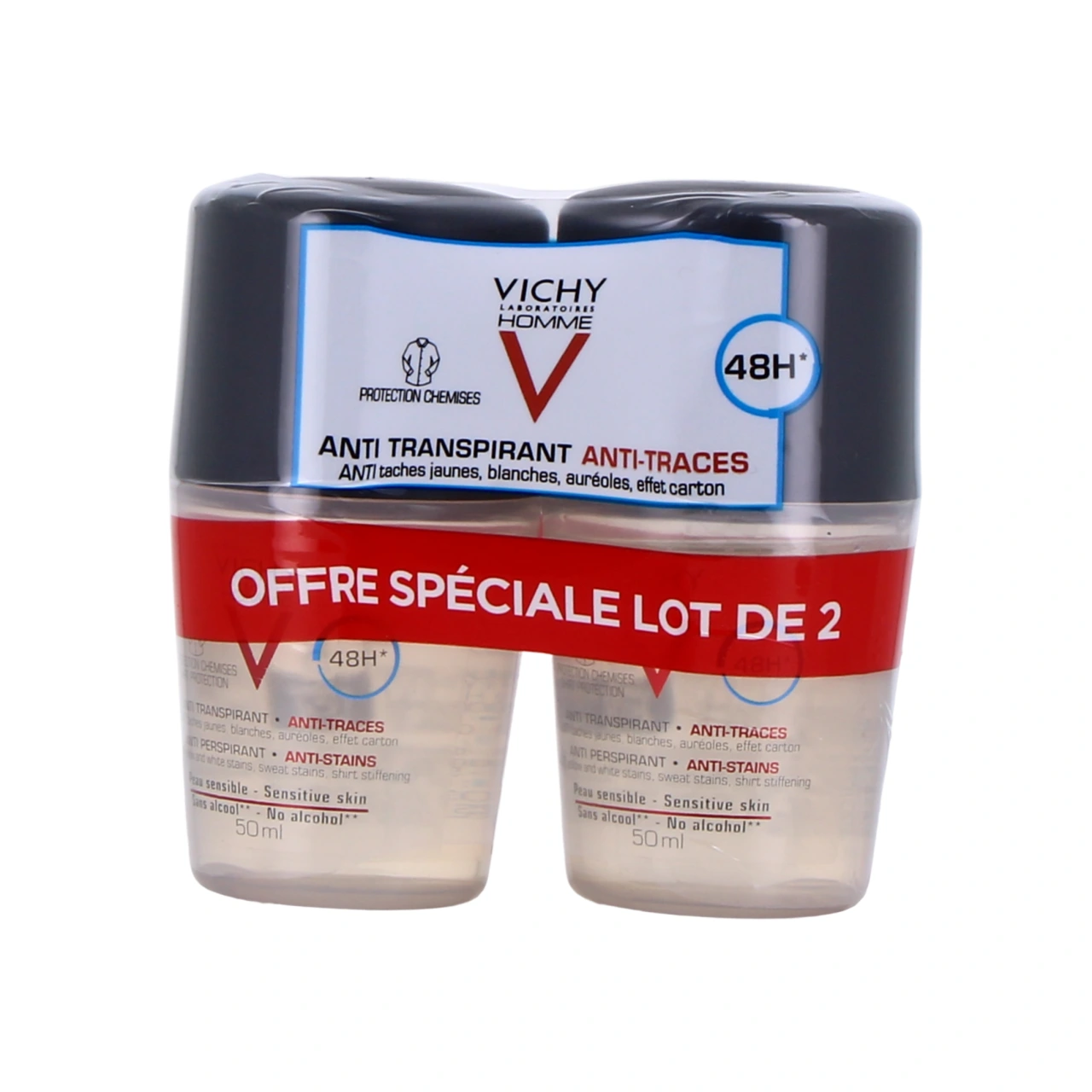 Vichy Homme Déodorant bille 48h anti-traces - Vue 2