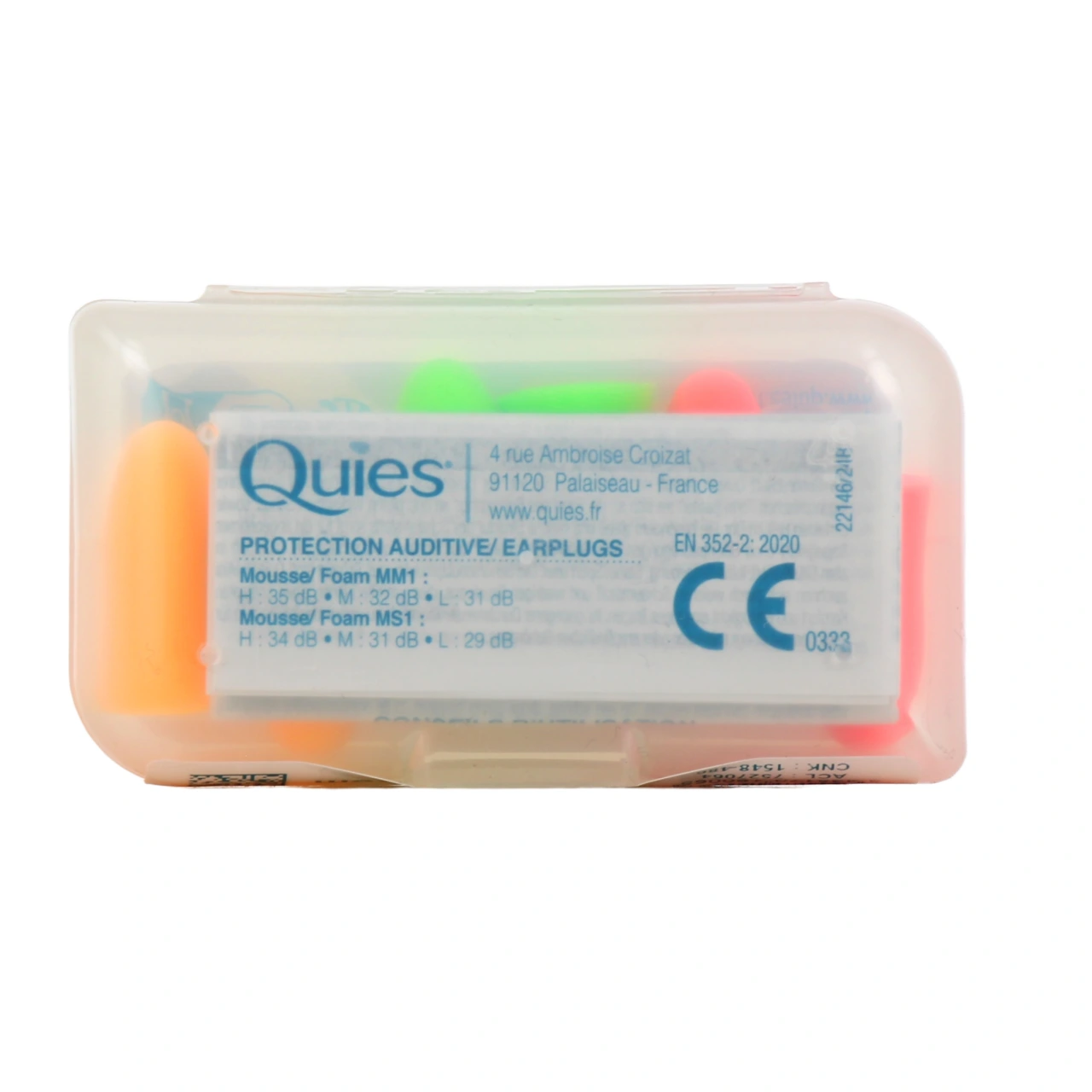 Quies Protection Auditive 35dB Mousse Confort Bruits Forts - Vue 3
