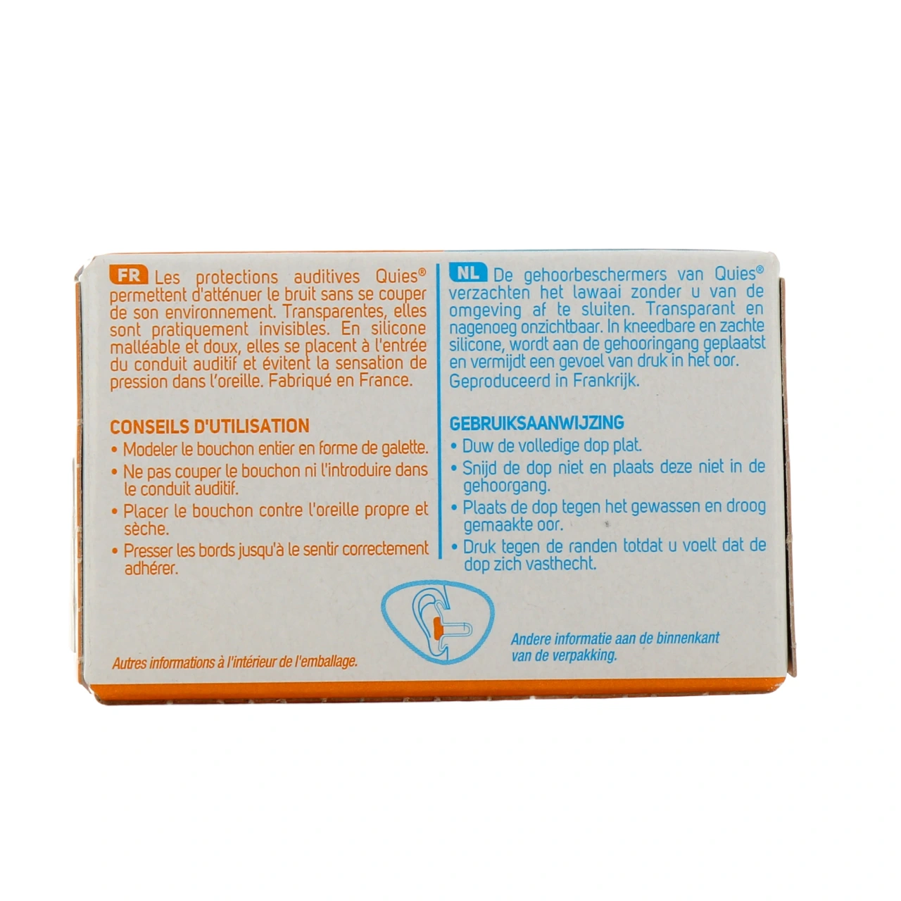Quies Protection Auditive Silicone Anti-bruit Discrétion - Vue 3
