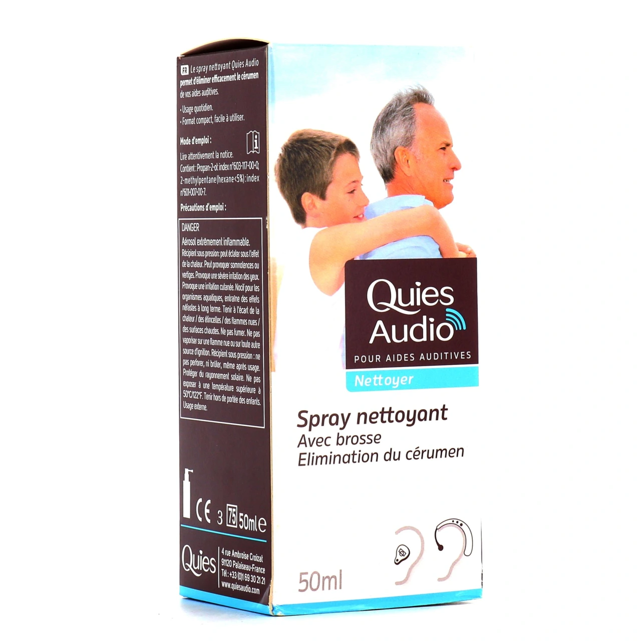 Quies Audio Spray Nettoyant pour Aides auditives - Quies
