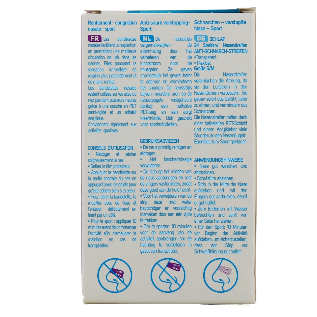 Quies Anti-ronflement 24 Bandelettes Nasales - Vue 3