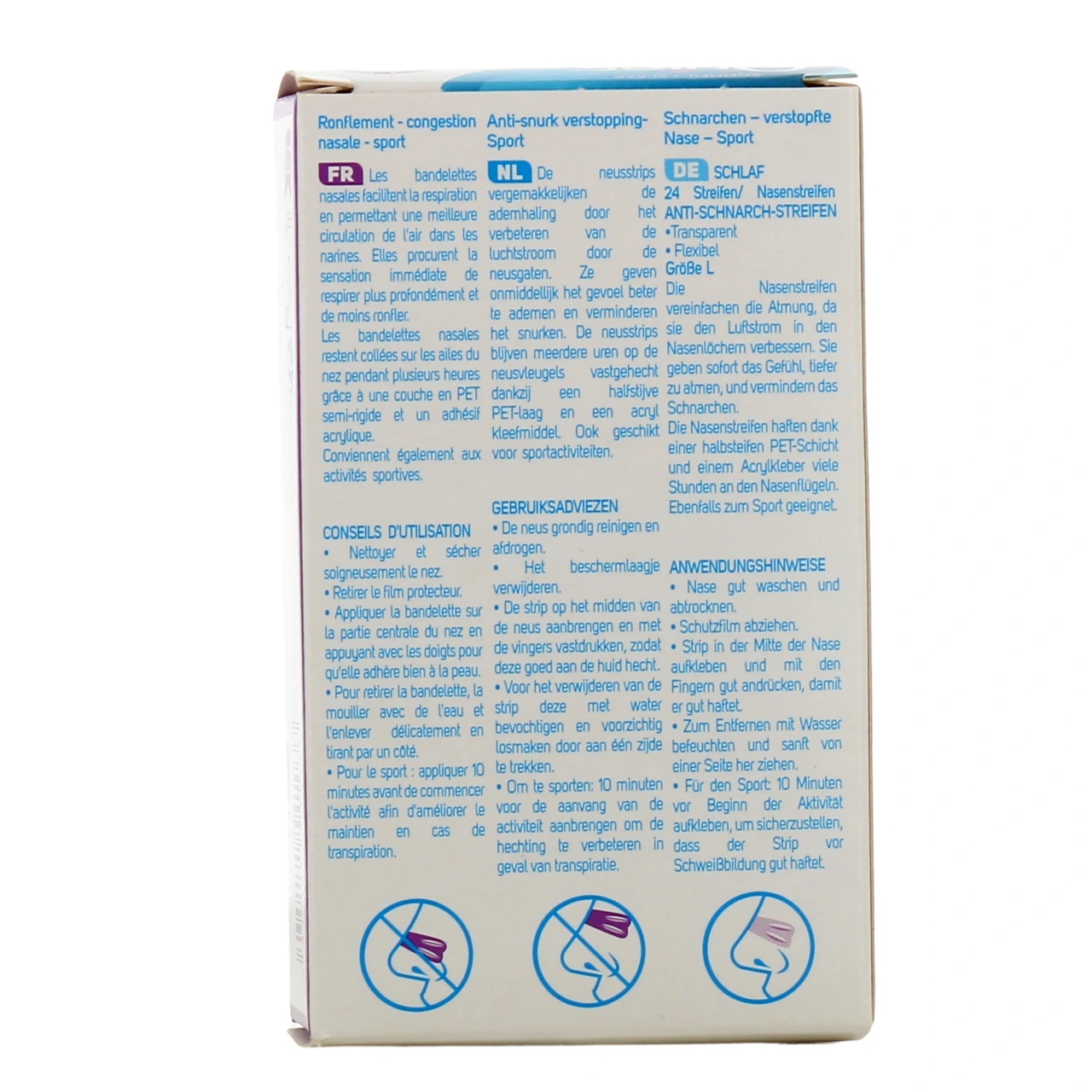 Quies Anti-ronflement 24 Bandelettes Nasales - Vue 6