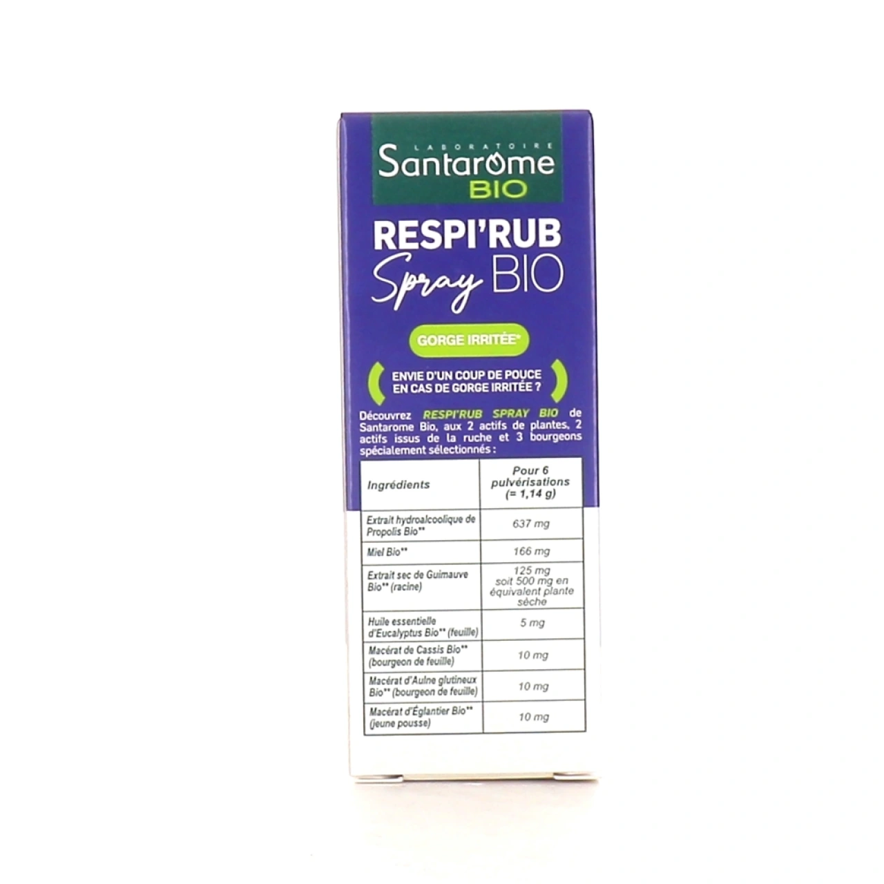 Santarome Bio Respi'Rub Spray Bio Gorge irritée - Vue 2