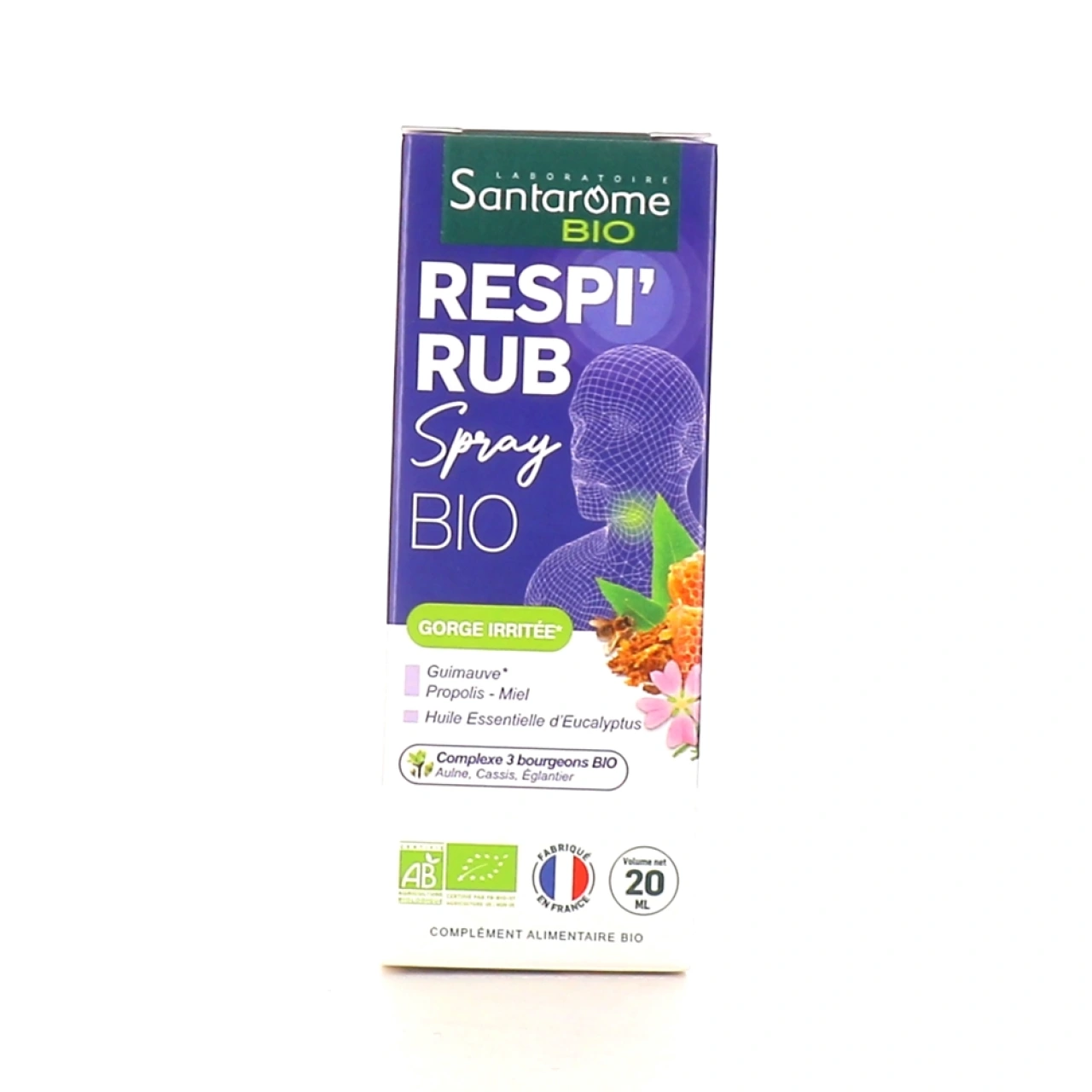 Santarome Bio Respi'Rub Spray Bio Gorge irritée - Santarome Bio