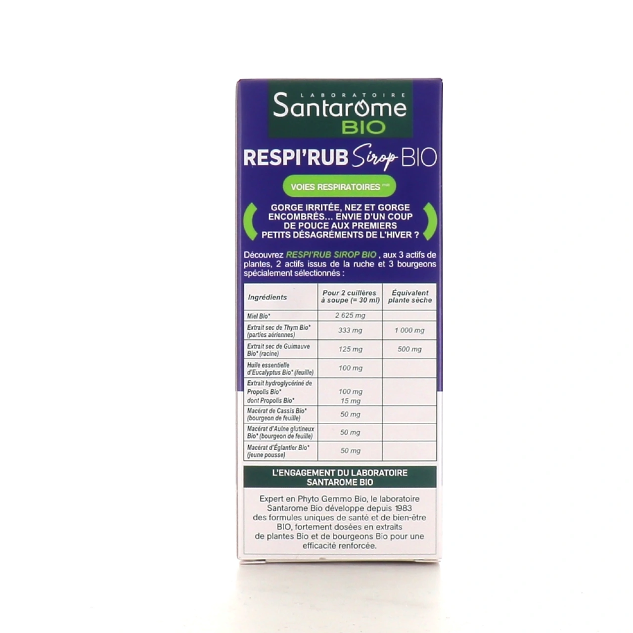 Santarome Bio Respi'Rub Sirop Bio Voies Respiratoires - Vue 2