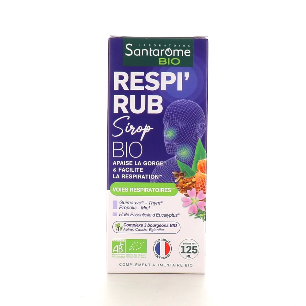 Santarome Bio Respi'Rub Sirop Bio Voies Respiratoires - Santarome Bio