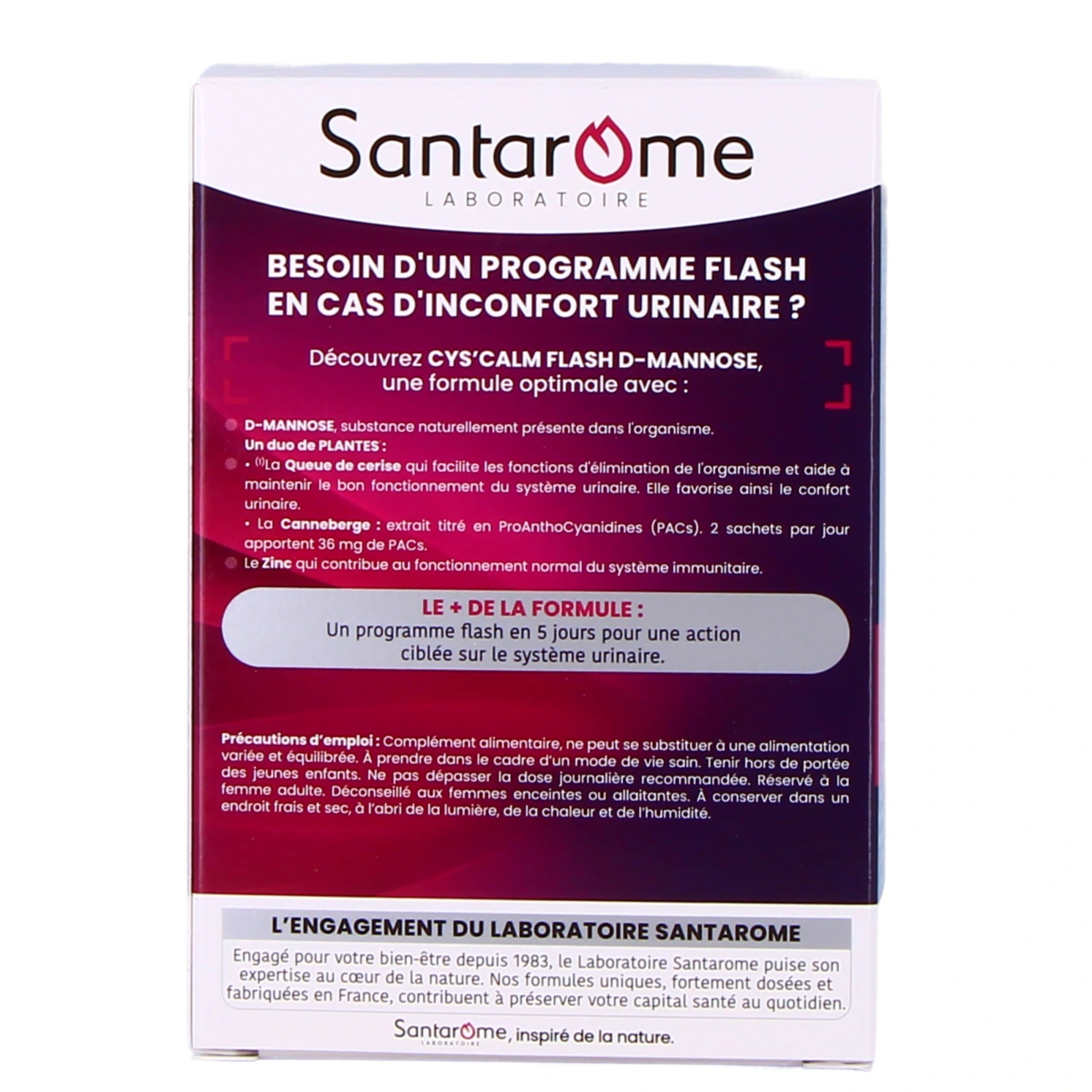 Santarome Cys'Calm Flash D-Mannose - Vue 3