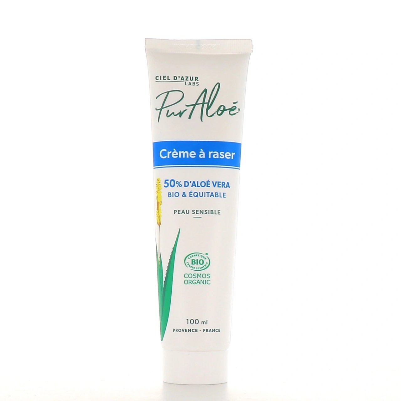 Pur Aloé Crème à Raser Bio 50 % Aloé Vera Natif - Pur'Aloé