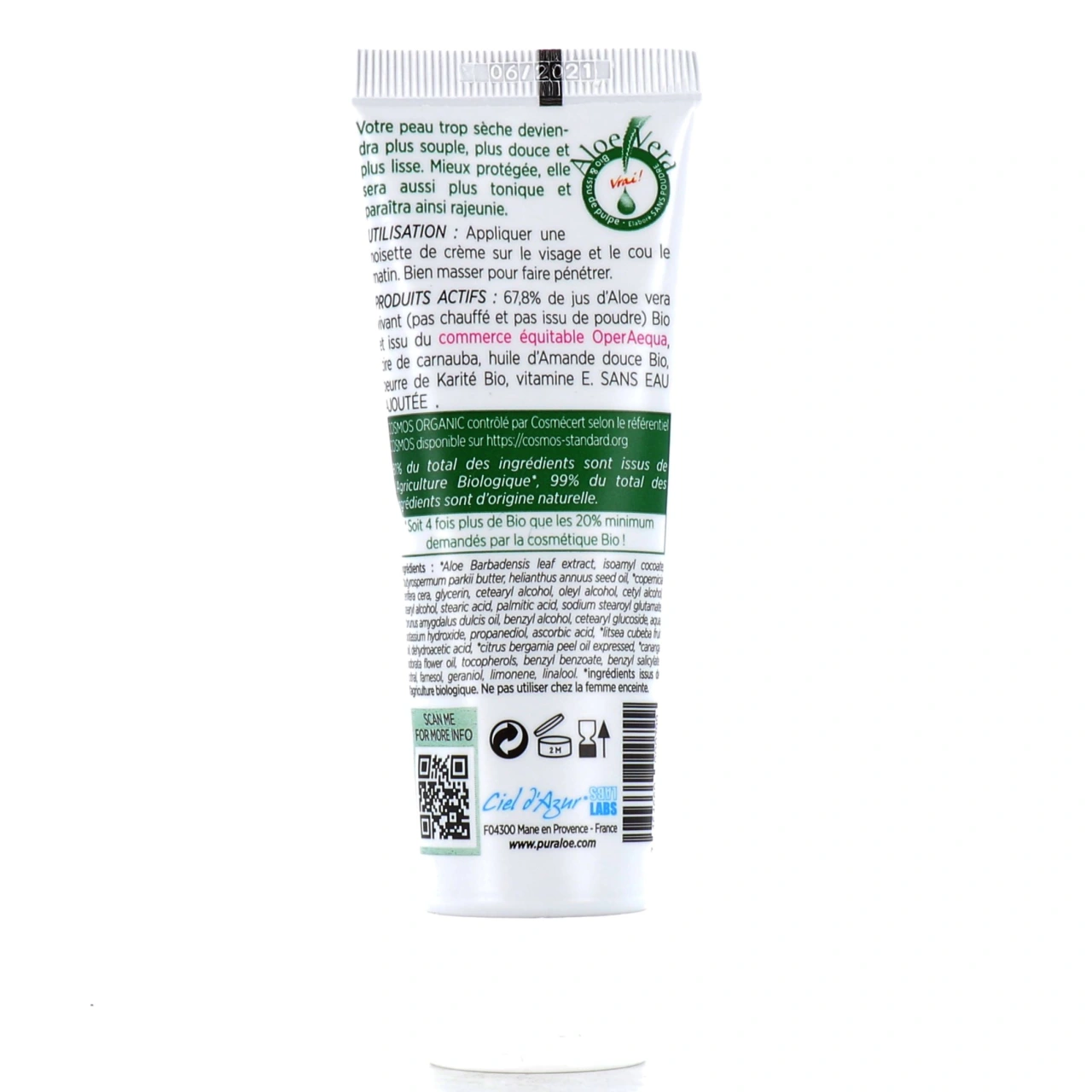 Pur Aloé Crème de Jour Bio 67 % Aloe Vera Natif - Vue 5