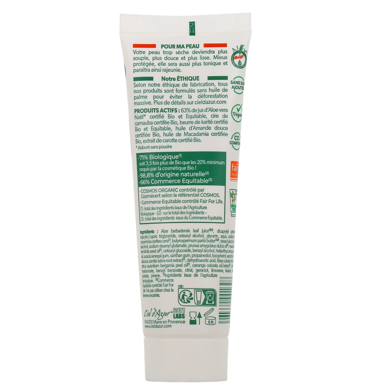 Pur Aloé Crème Visage Intense Bio 63% Aloe Vera - Vue 3