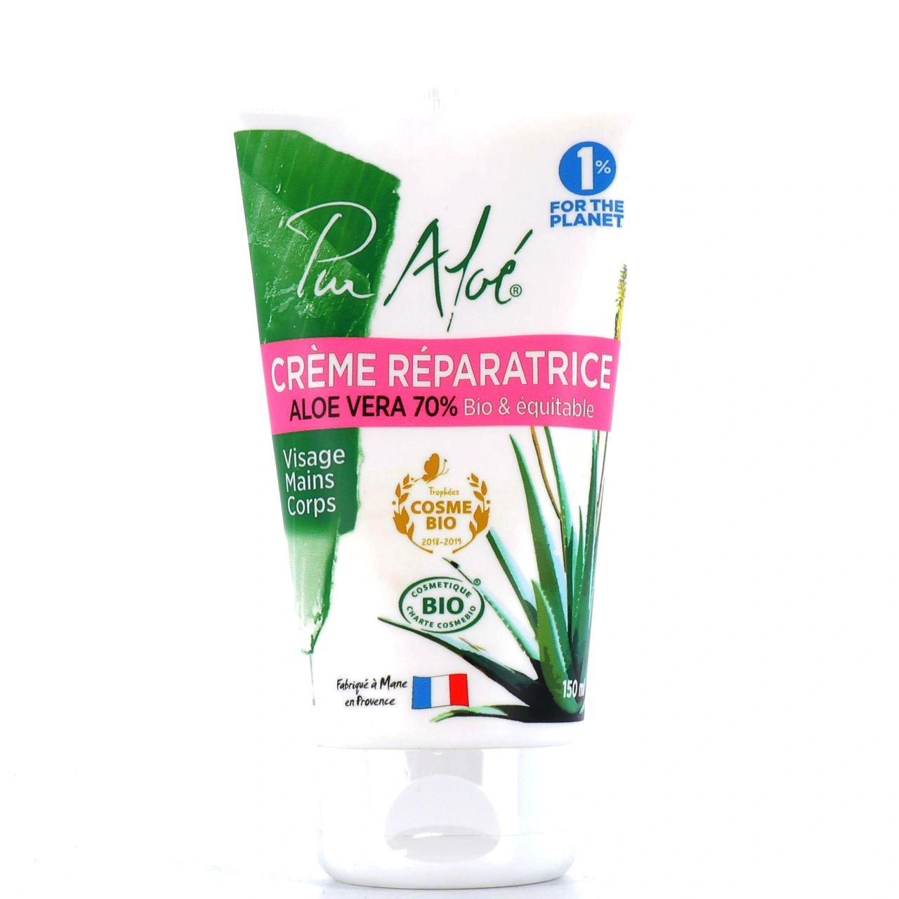 Pur Aloé Crème Réparatrice à l'Aloé Vera Bio 70% - Pur'Aloé