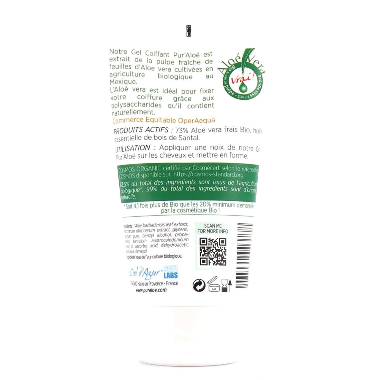 Pur Aloé Gel Coiffant Bio 73 % Aloe Vera Natif - Vue 4