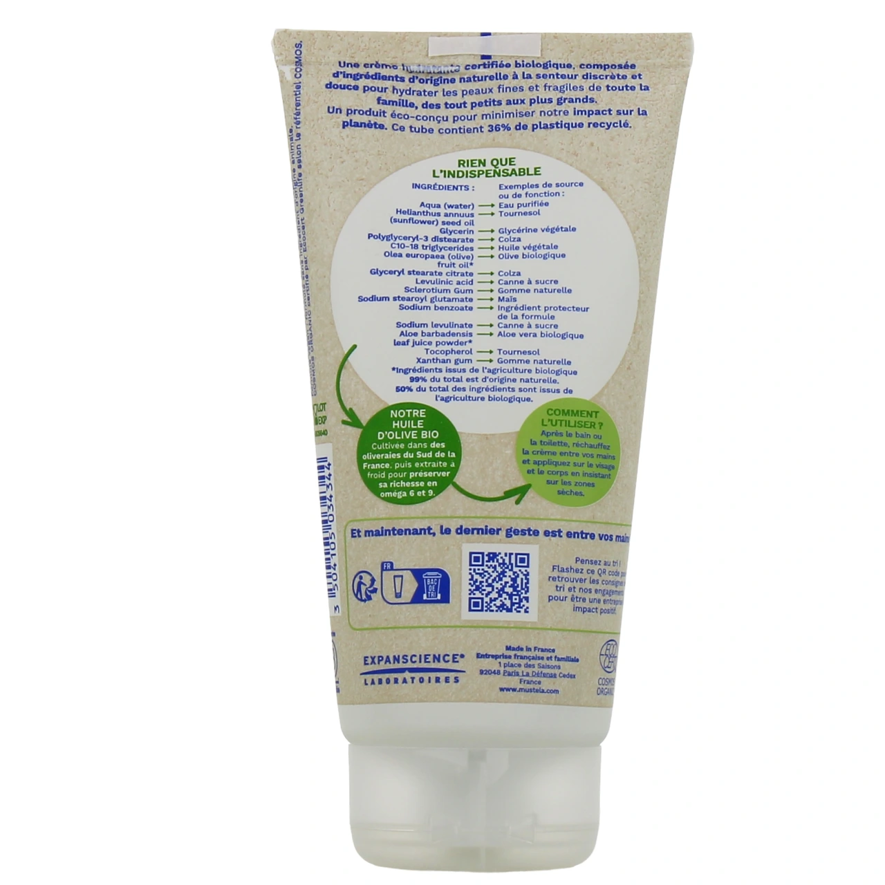 Mustela Crème Hydratante Bio Sans Parfum - Vue 3