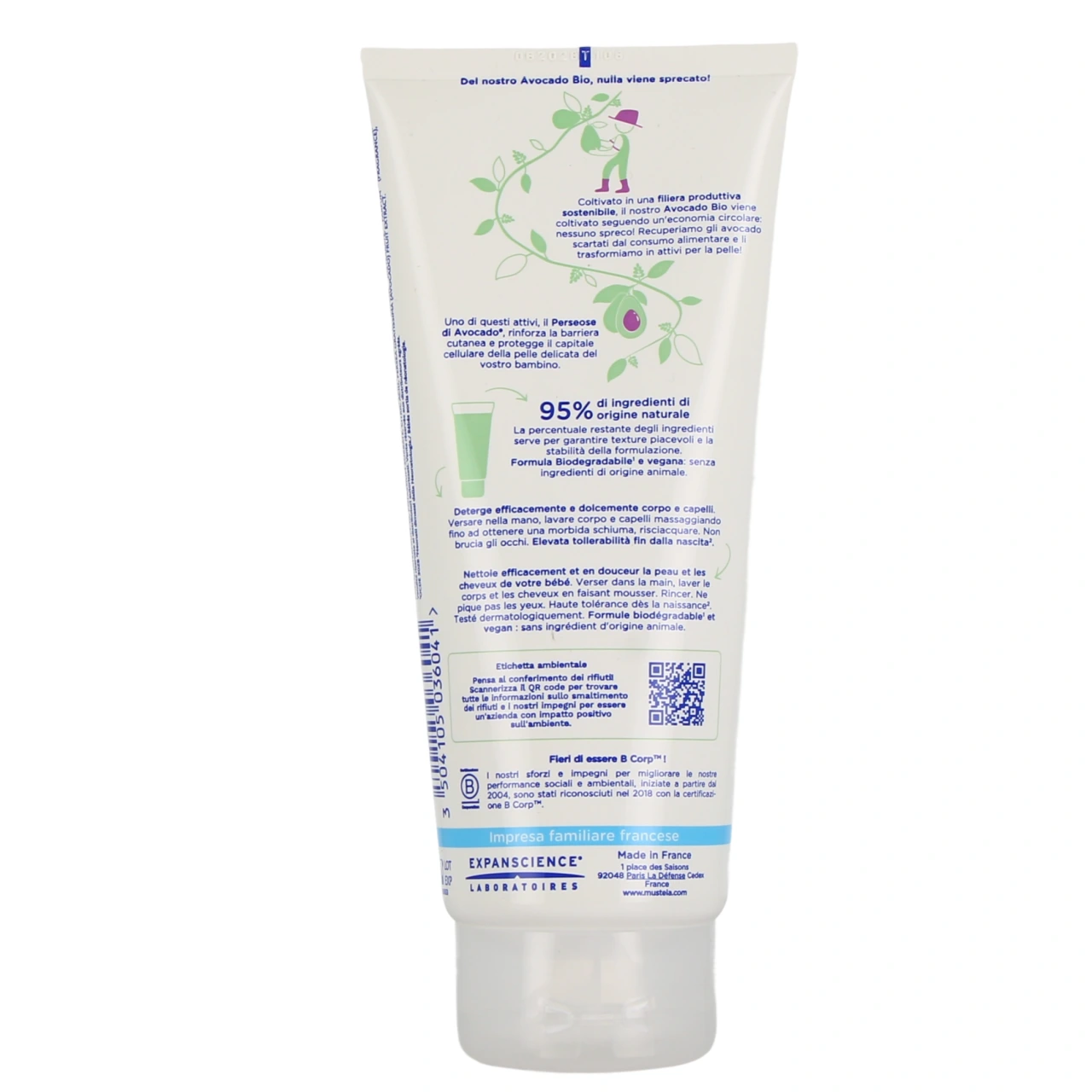 Mustela 2 en 1 Gel Nettoyant Cheveux et Corps - Vue 3