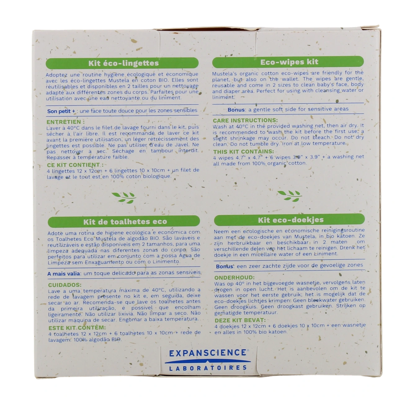 Mustela Eco-Lingettes Lavables Réutilisables - Vue 7