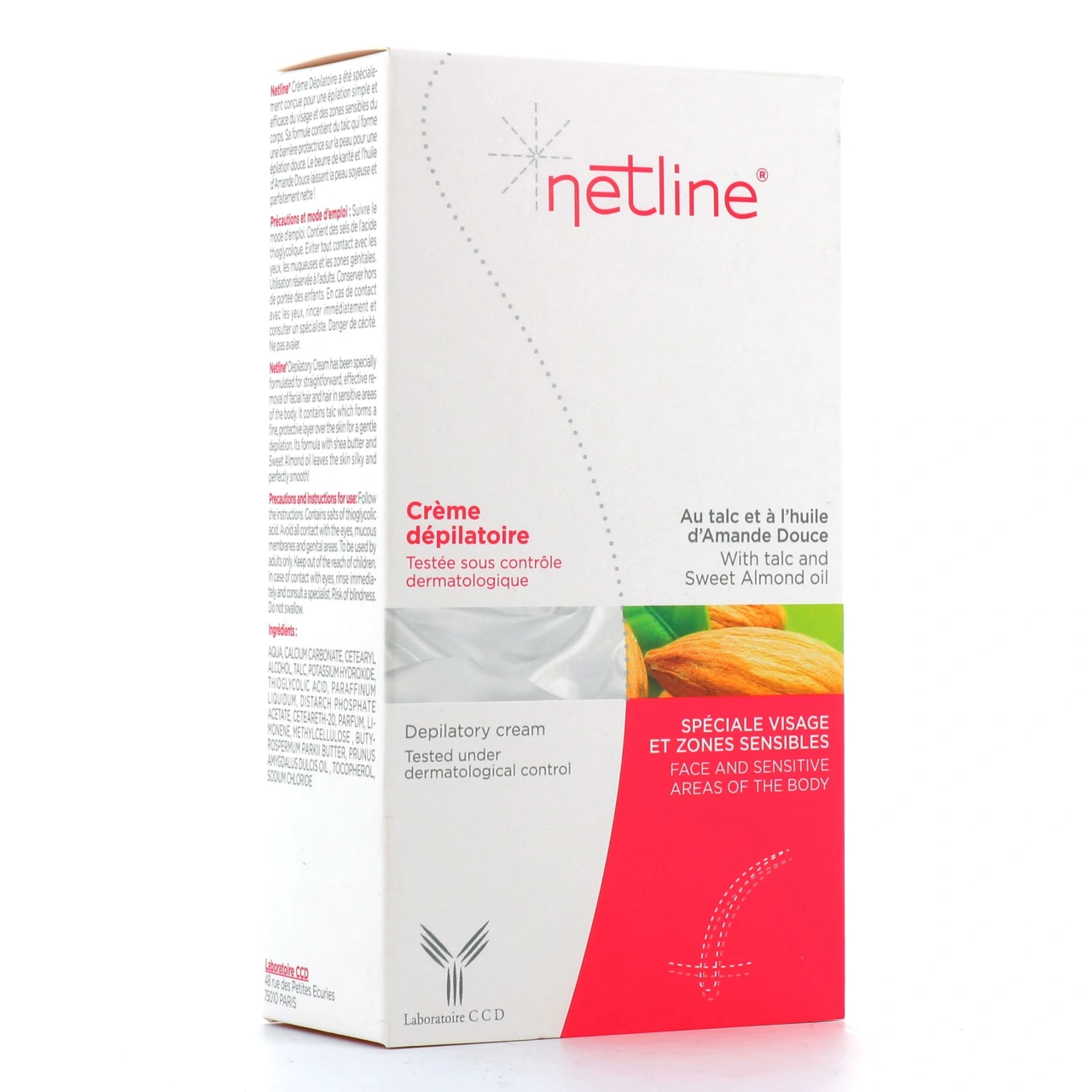 Netline Crème dépilatoire visage et zones sensibles - Netline