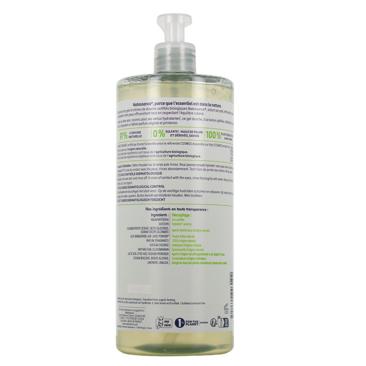 Natessance Gel Douche Vivifiant Aloe Vera Bio - Vue 3