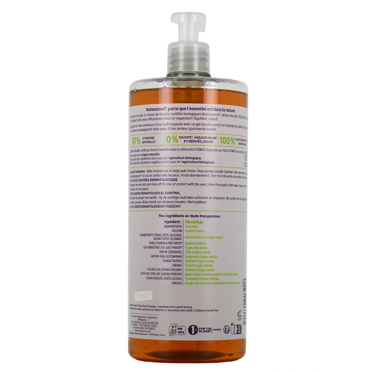Natessance Gel douche Vanille fruitée - Vue 3