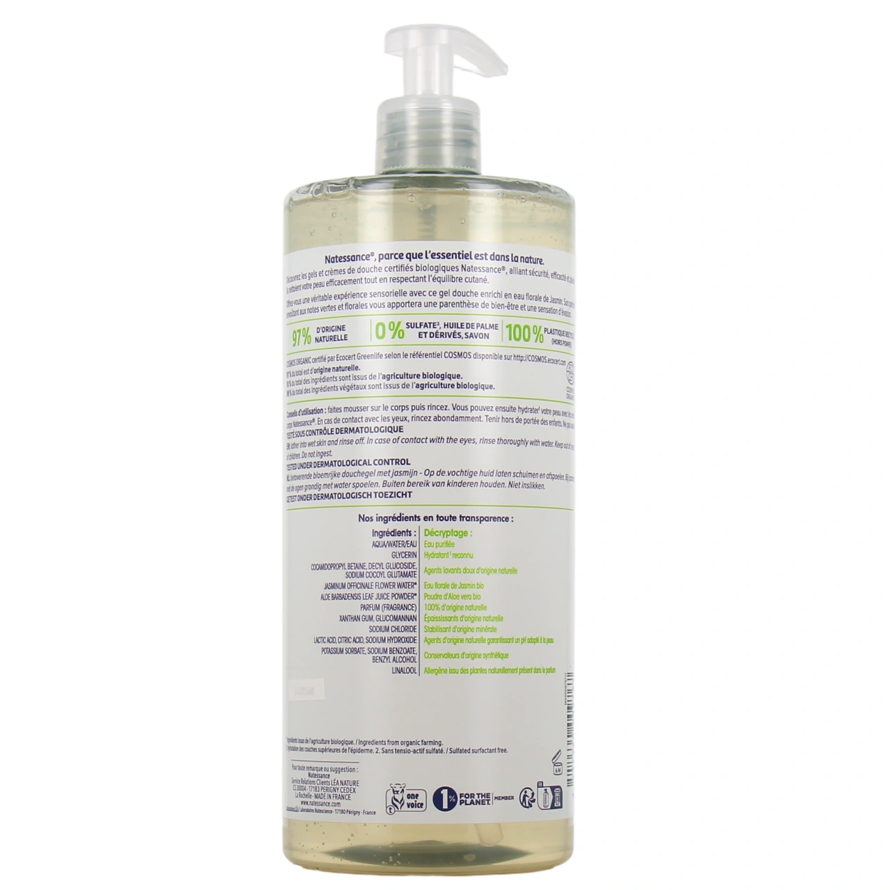 Natessance Gel douche Jasmin floral Bio - Vue 3