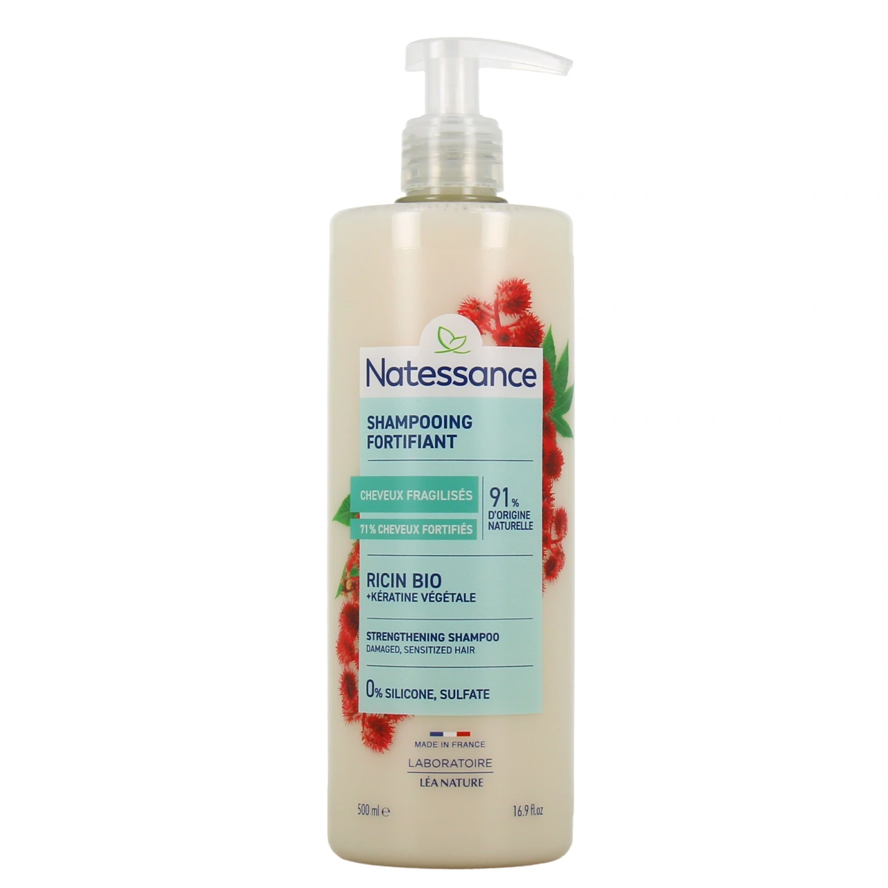 Natessance Shampooing Réparateur Fortifiant Ricin et Kératine Végétale - Vue 6