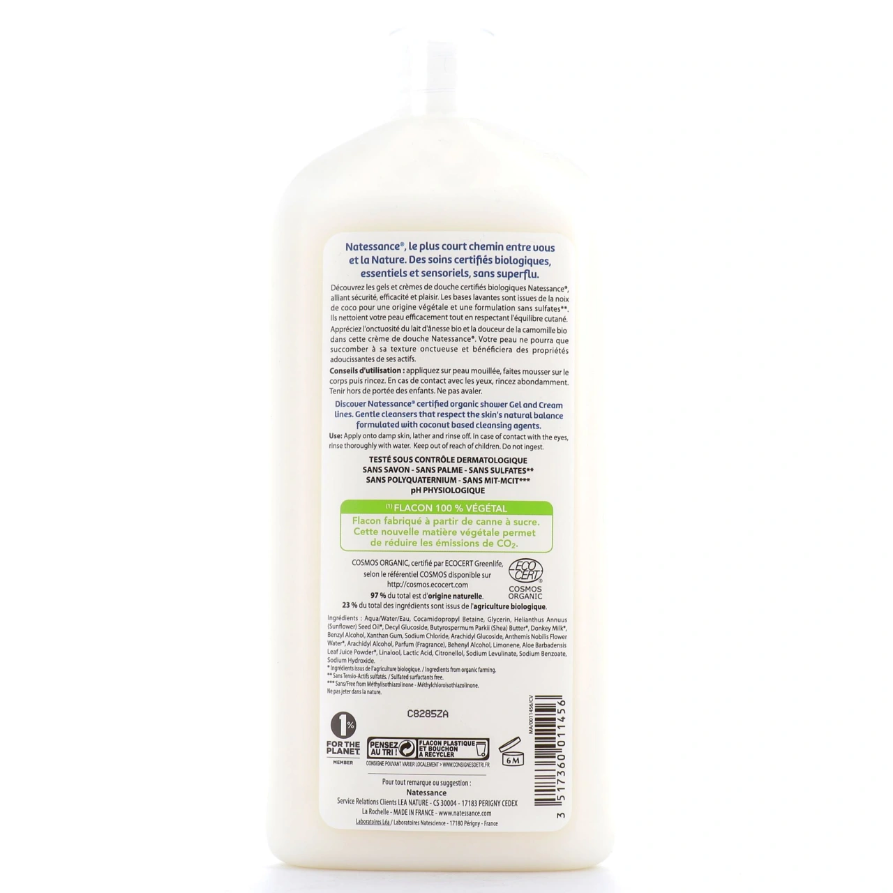 Natessance Crème de Douche Lait d'ânesse Camomille Bio - Vue 2