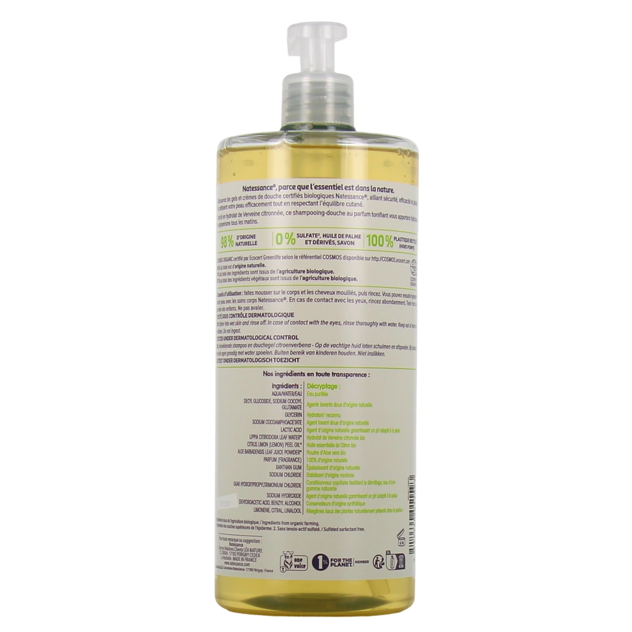 Natessance Shampooing Douche Bio Verveine Citronnée de Provence - Vue 3