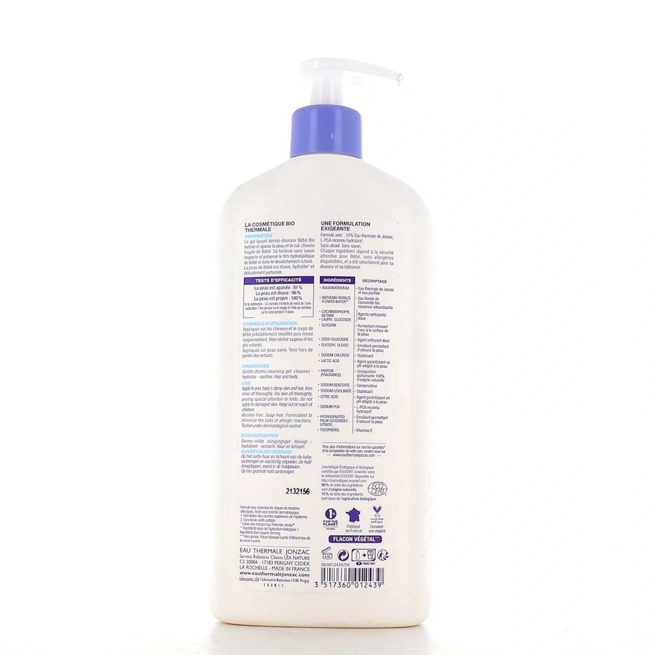 Jonzac Bébé Gel Lavant Dermo-Douceur Bio - Vue 4