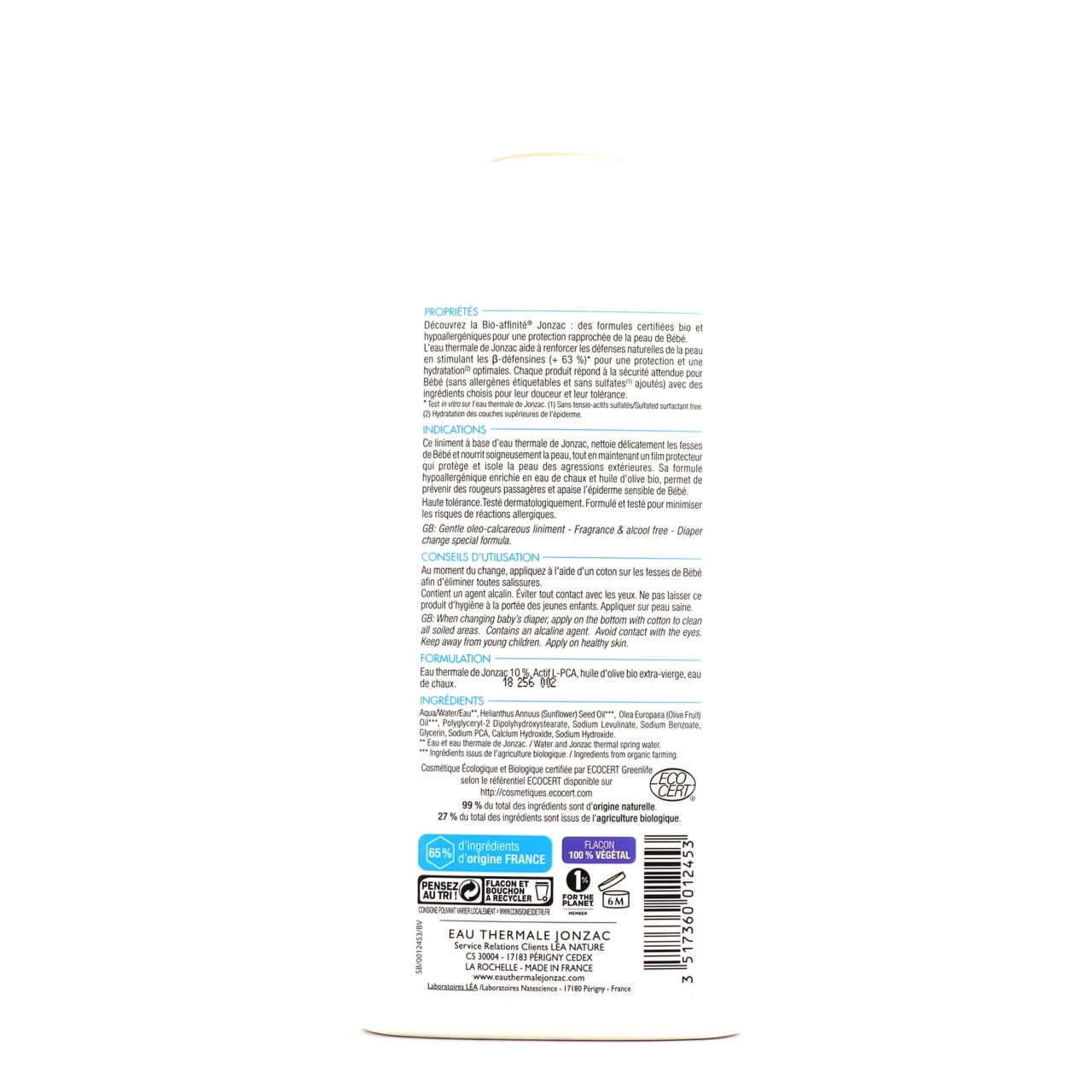 Jonzac Bébé Bio Liniment doux oléo-calcaire - Vue 10