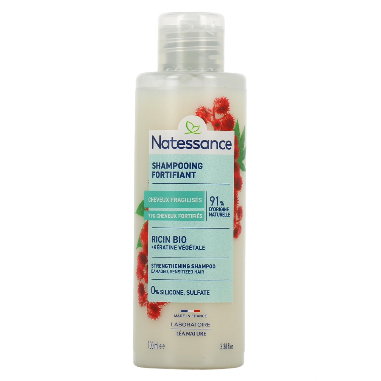 Natessance Shampooing Réparateur Fortifiant Ricin et Kératine Végétale - Vue 2