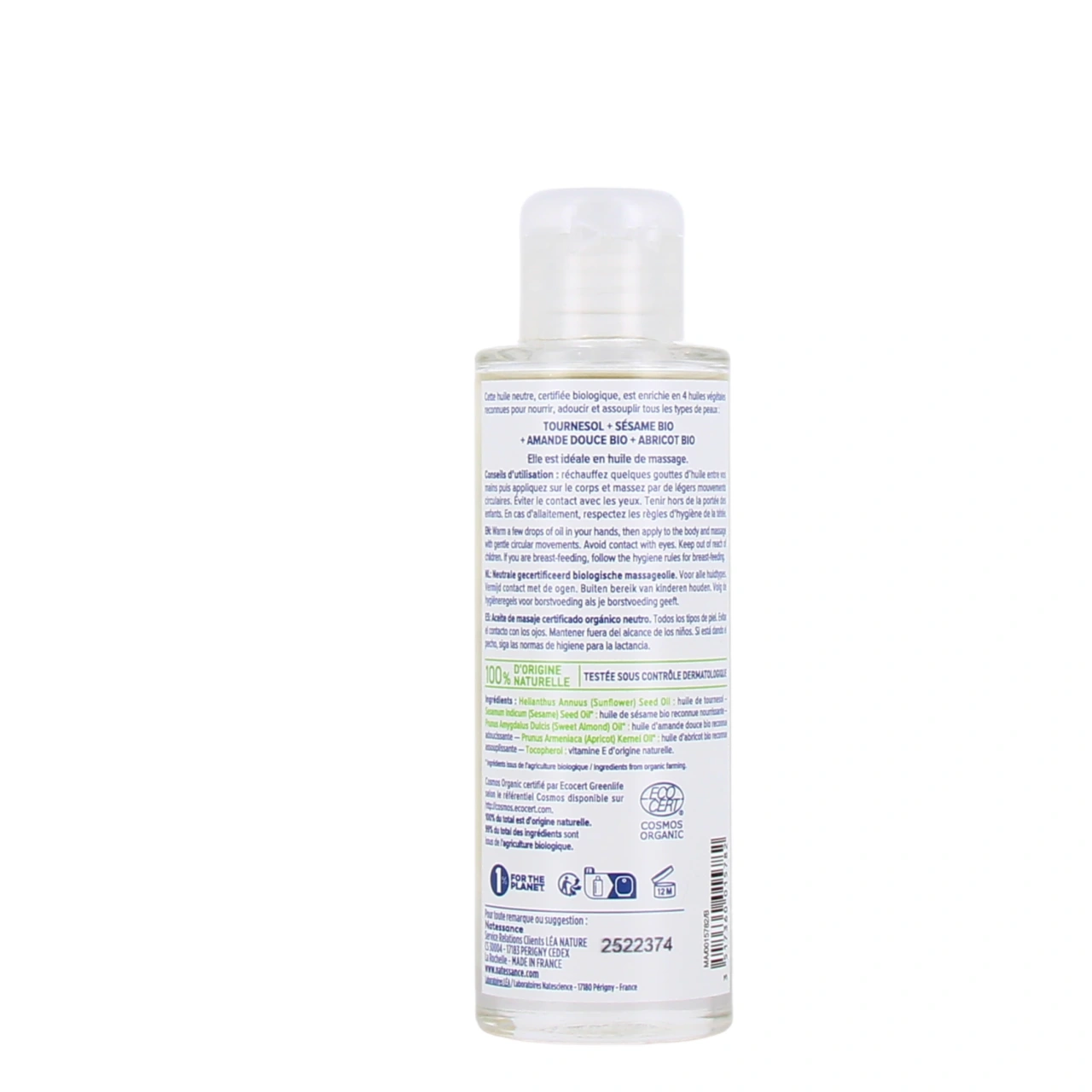Natessance Huile Neutre Bio Massage et Soin - Vue 3