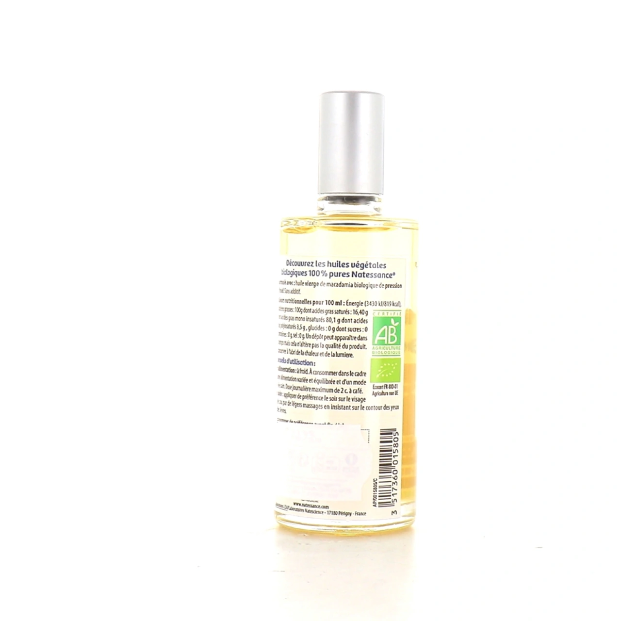 Natessance Huile de Macadamia Bio - Vue 2
