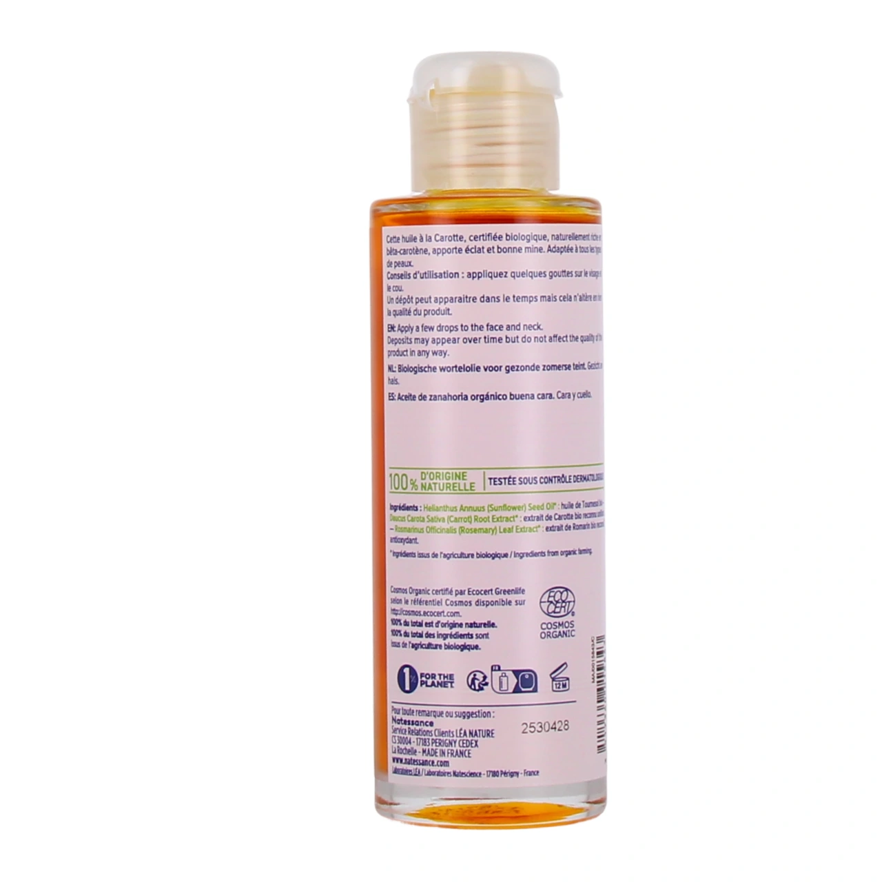 Natessance Huile de Carotte Bio Effet Bonne Mine - Vue 3
