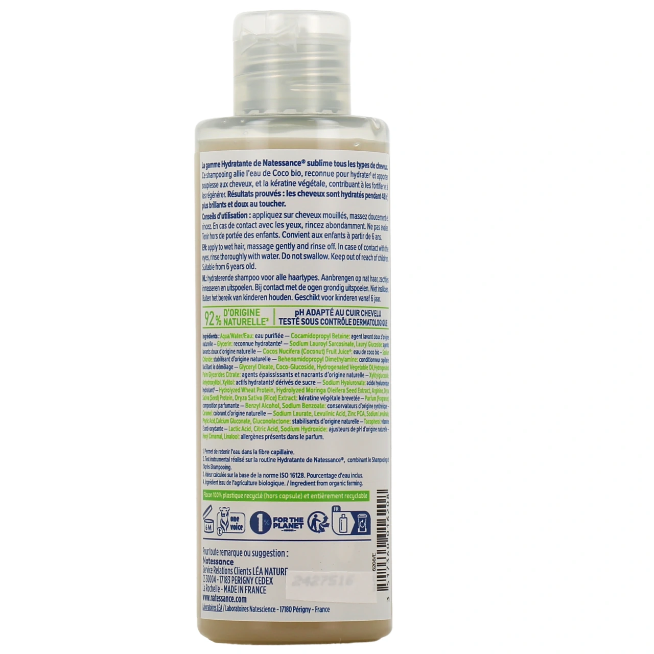 Natessance Shampooing Hydratant Douceur - Vue 2
