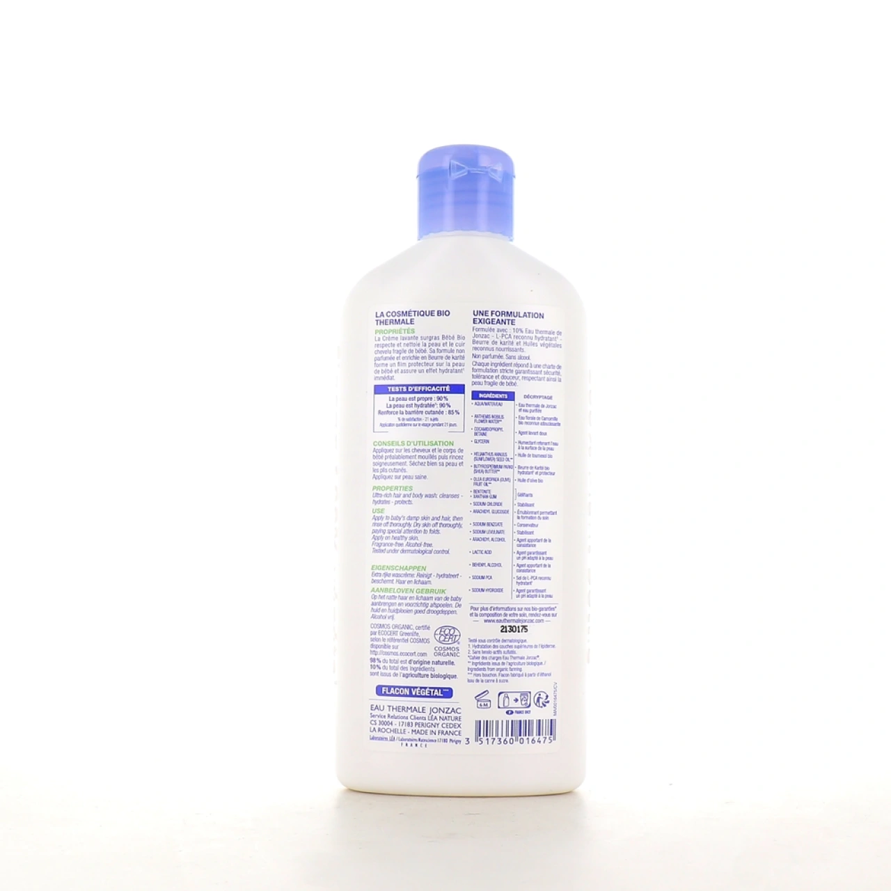 Jonzac Bébé Crème lavante surgras Bio - Vue 2