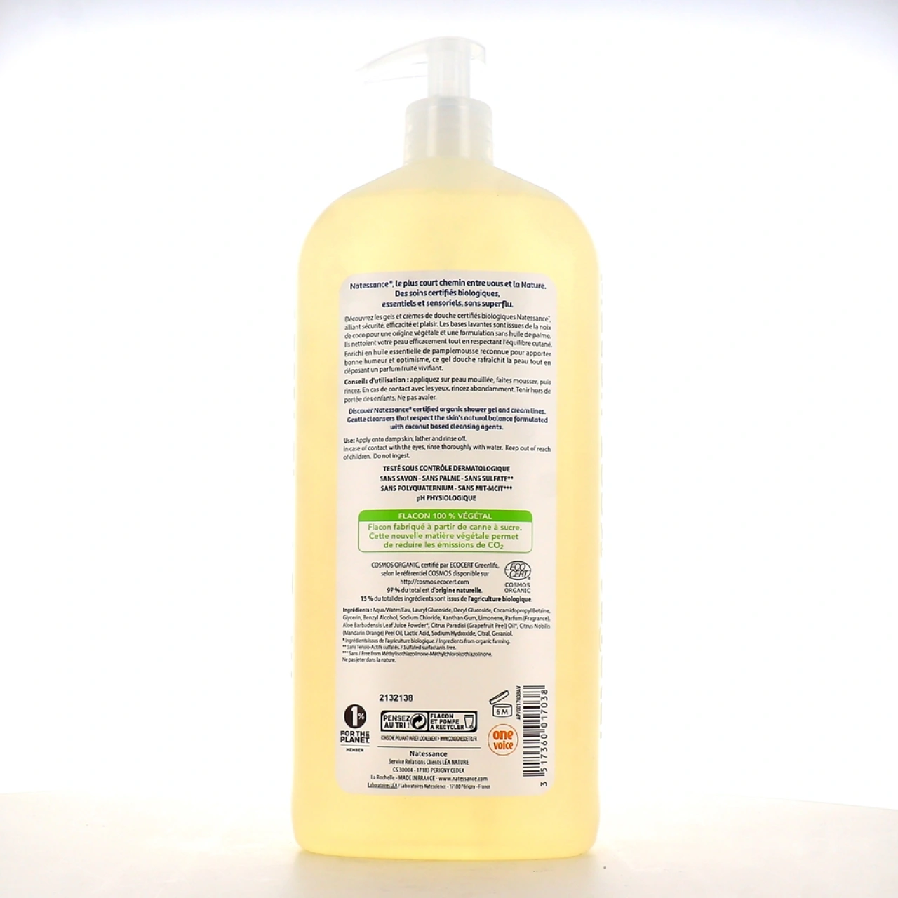 Natessance Gel douche pamplemousse - Vue 2