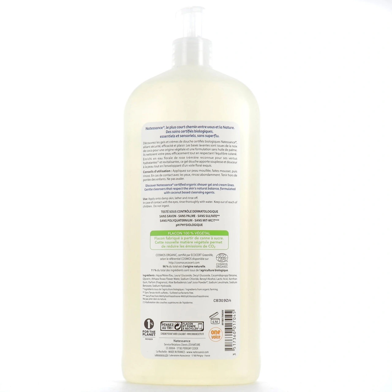 Natessance Gel Douche Délicat Rose Trémière - Vue 2