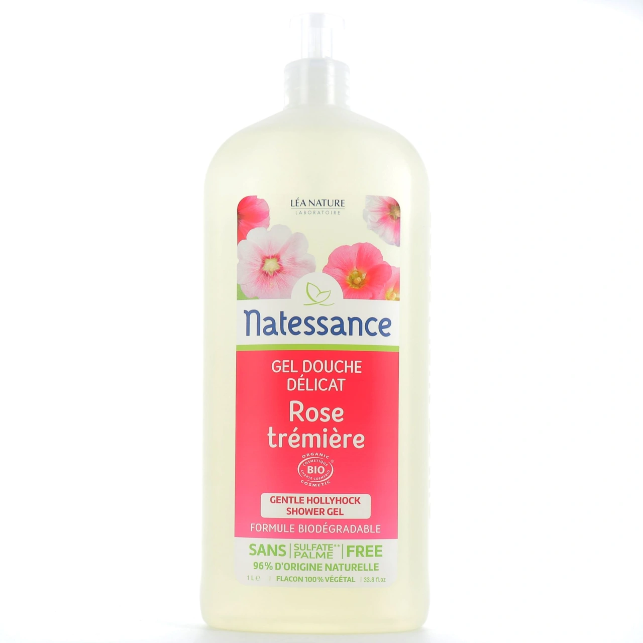 Natessance Gel Douche Délicat Rose Trémière - Natessance