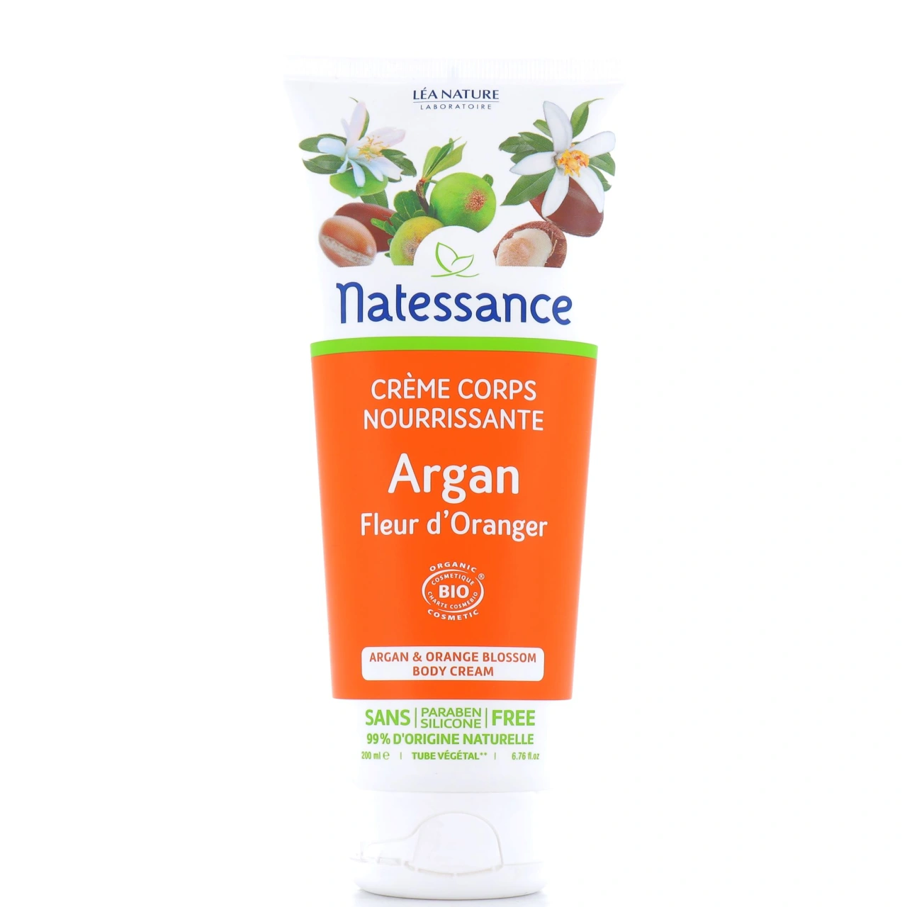 Natessance Crème Corps Nourrissante Argan et Fleur d'Oranger Bio - Natessance