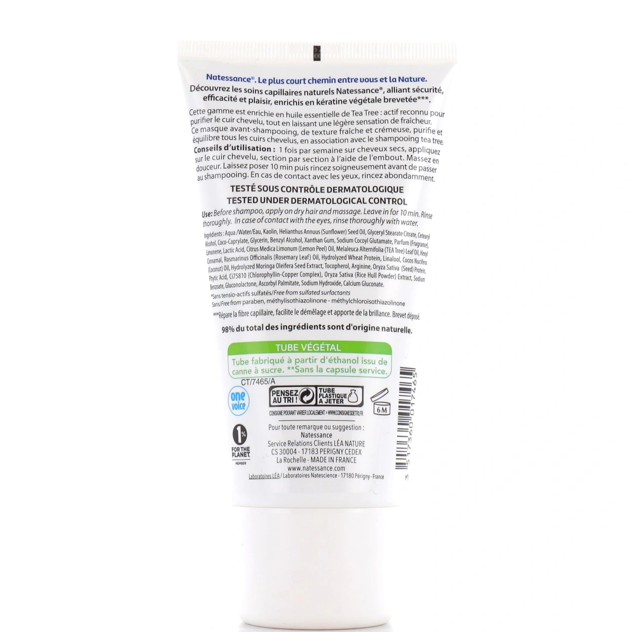 Natessance Masque Avant Shampooing Tea Tree - Vue 2
