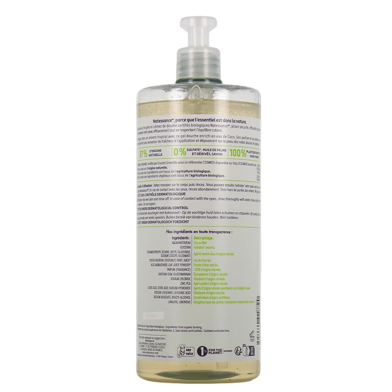 Natessance Gel douche rafraîchissant Eau de Coco - Vue 3