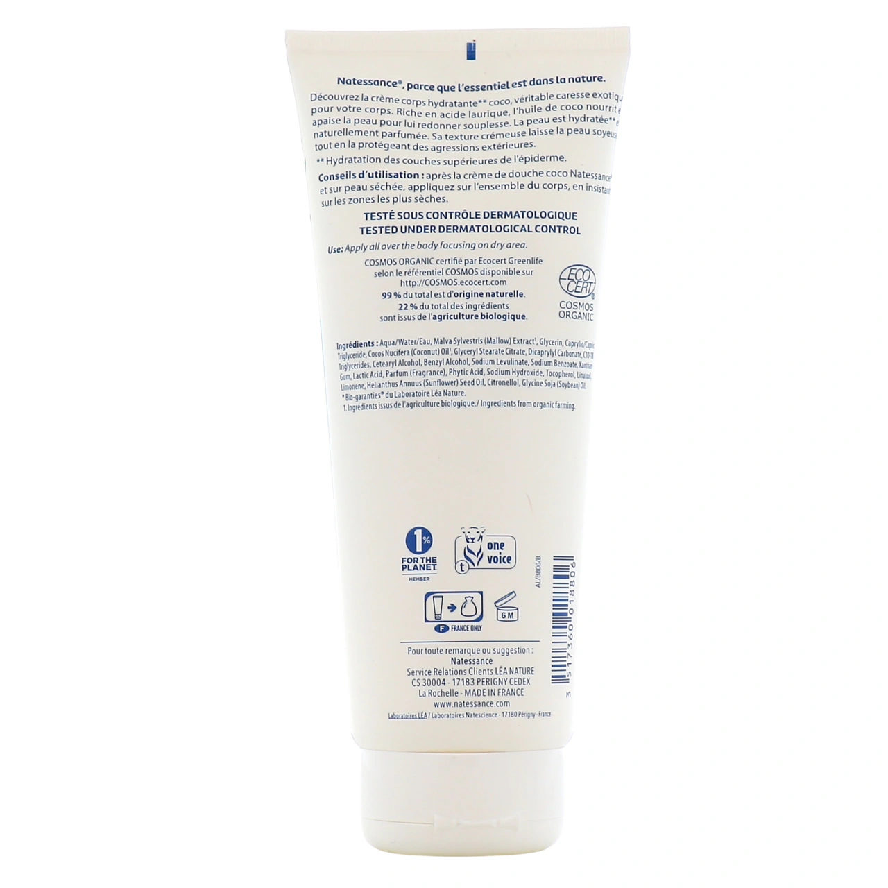 Natessance Crème Corps Hydratante Coco Bio - Vue 3